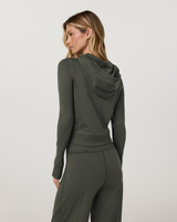 Halo Mini Full Zip Hoodie in Army Heather, back