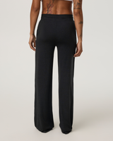 Halo Essential Wideleg Pant in Black Heather, back