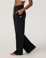 Halo Essential Wideleg Pant in Black Heather, side