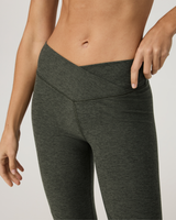 Elevation Rhythm Flare in Army Heather, waistband detail
