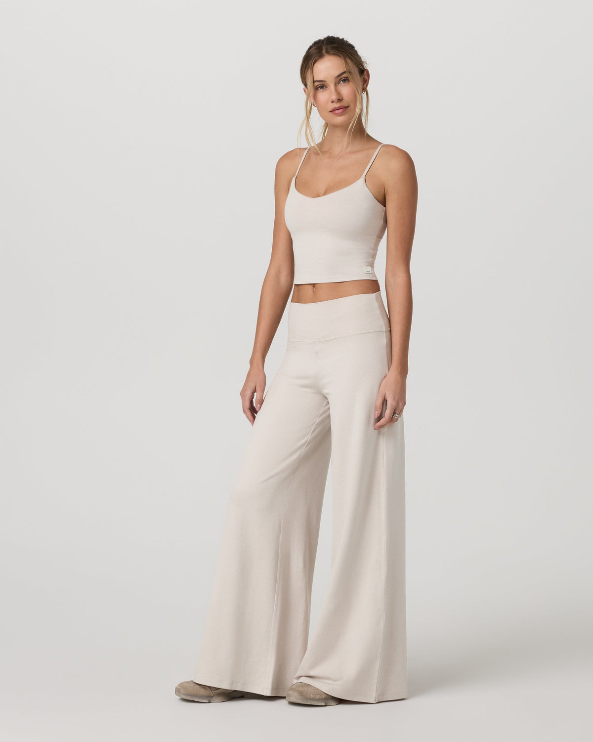 Halo Easy Wideleg Pant by Vuori | Ecru Heather