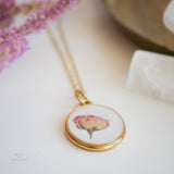 Valentine Round Rose Necklace
