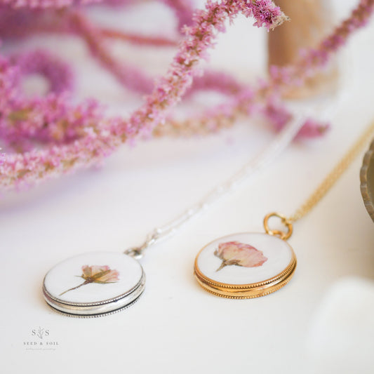Valentine Round Rose Necklace