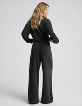 Luxe Sandwash Double Knit Wide Leg Pant by Beyond Yoga | Dark Charcoal