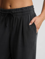 Luxe Sandwash Double Knit Wide Leg Pant by Beyond Yoga | Dark Charcoal
