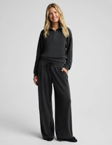 Luxe Sandwash Double Knit Wide Leg Pant by Beyond Yoga | Dark Charcoal
