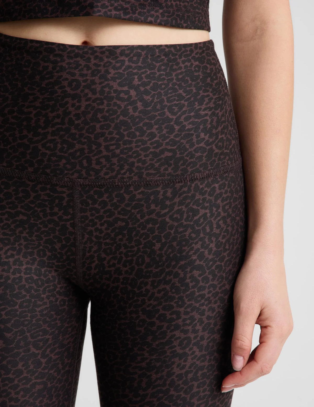 Softmark Caught in the Midi HW Legging by Beyond Yoga | Cocoa Plum Leopard Multi