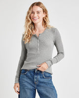 Thermal Forever Henley Heather Fog