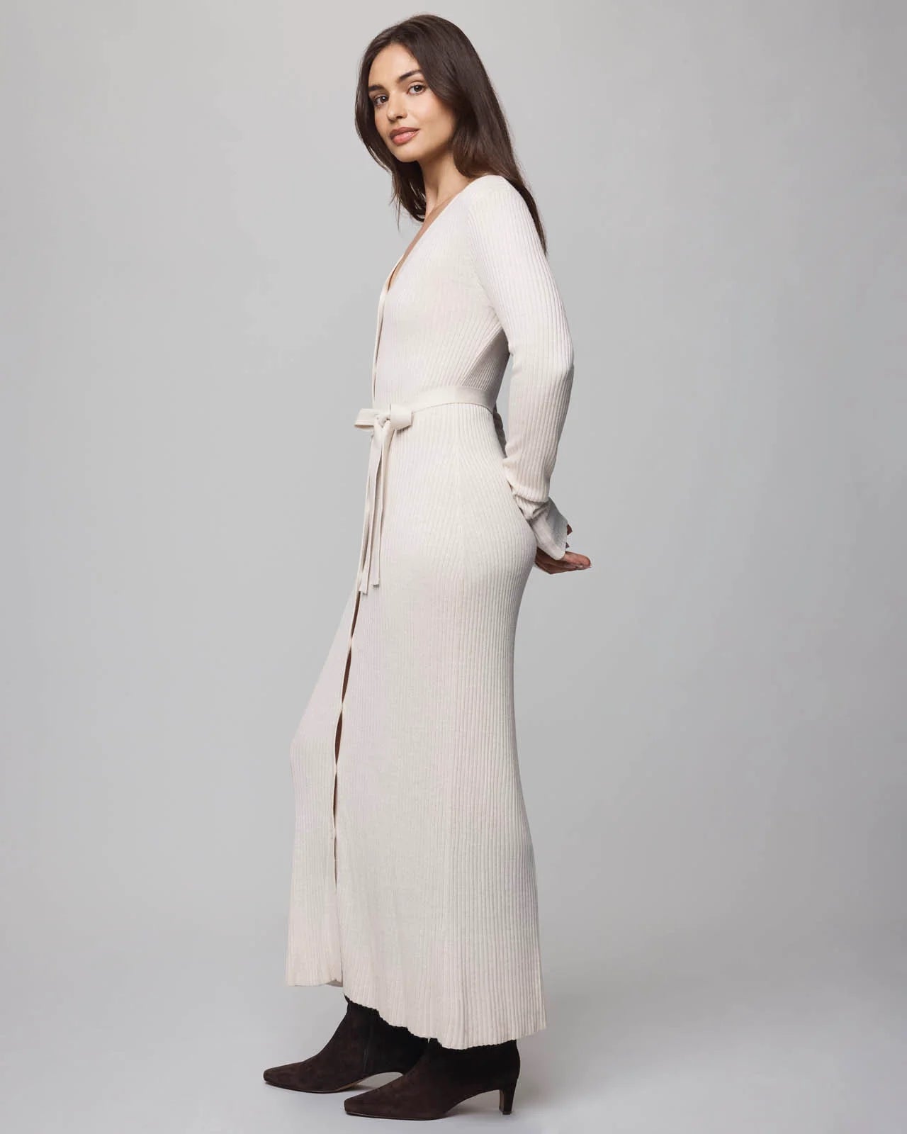 Georgie Button Down Dress by Splendid | Pale Oak Heather