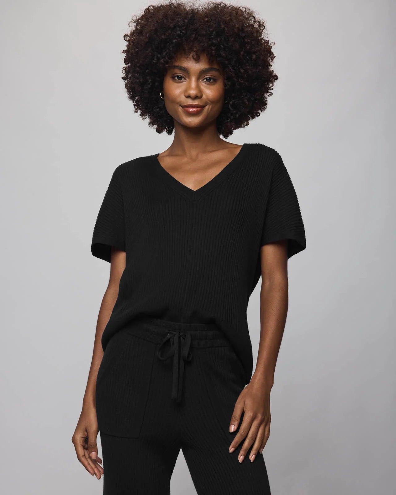 Georgie VNeck Sweater by Splendid | Black