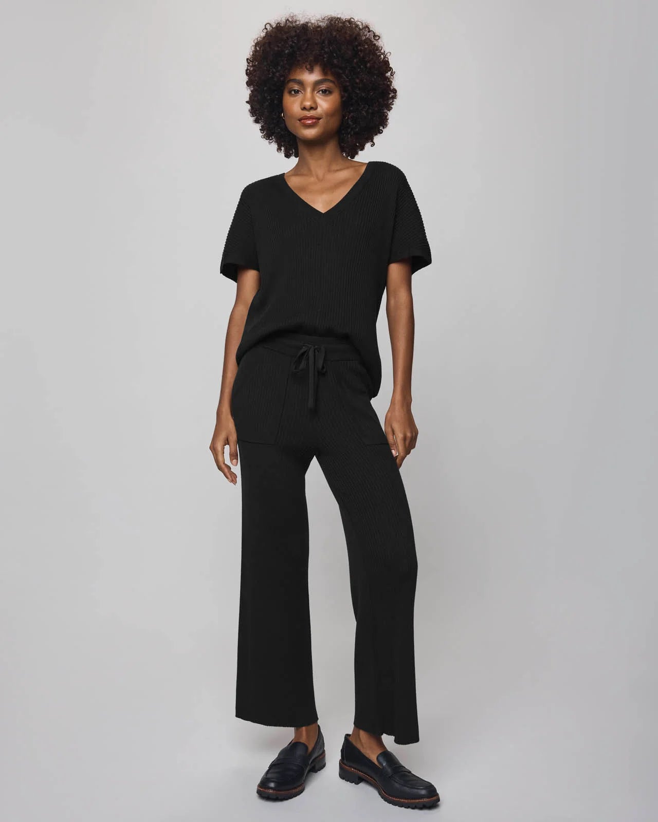 Georgie VNeck Sweater by Splendid | Black