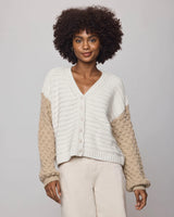 Maria Bobble Cardigan by Splendid | Pale Oak/Camel Heather