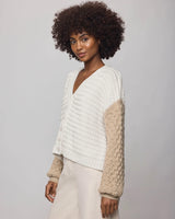 Maria Bobble Cardigan by Splendid | Pale Oak/Camel Heather