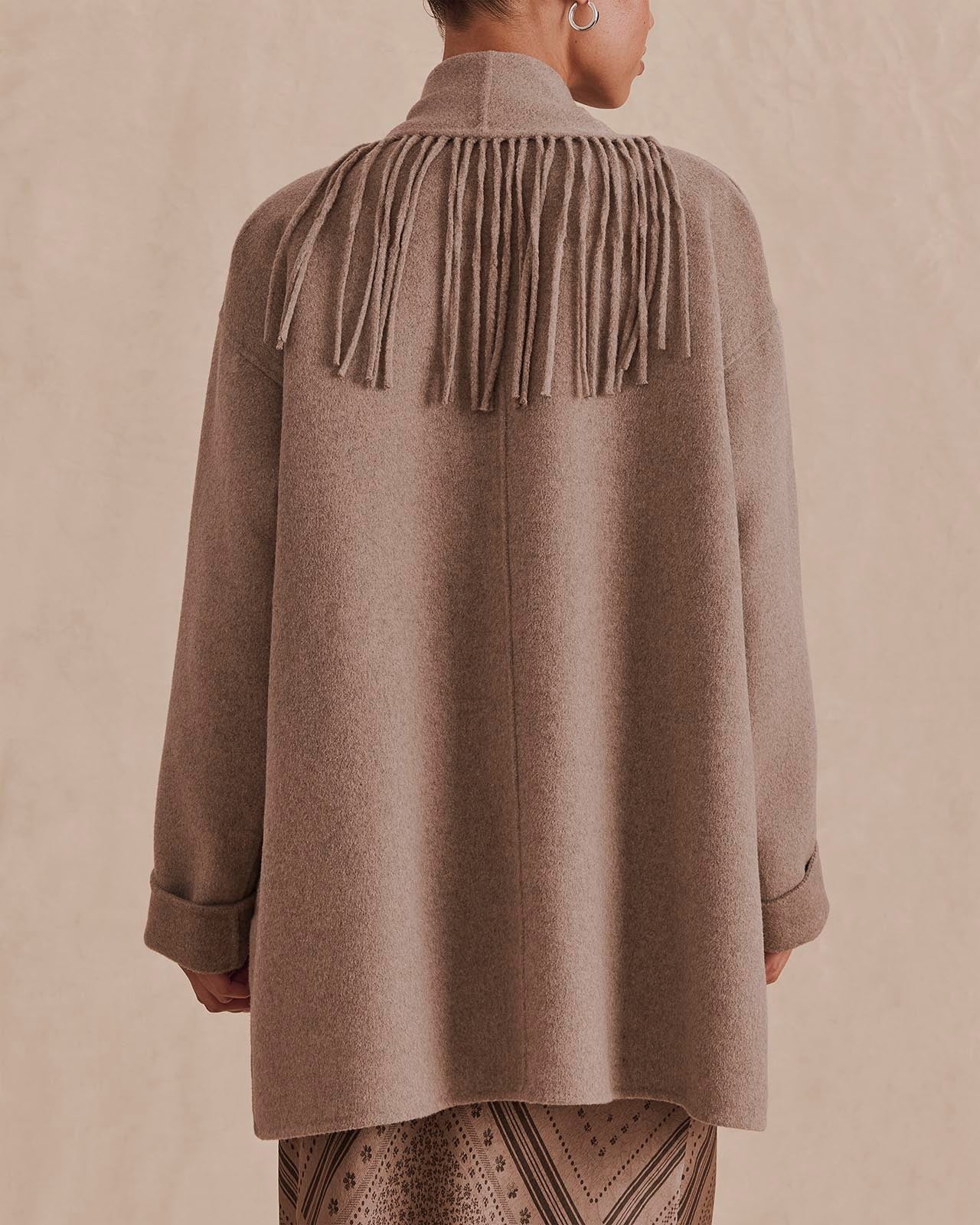 Sandra Fringe Jacket by Splendid | Taupe Grey