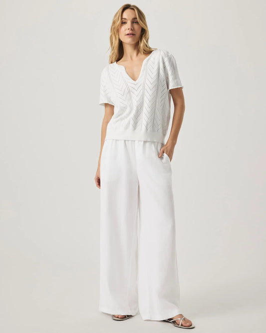 Sabrina Pointelle Sweater by Splendid | White - Zen&Zip