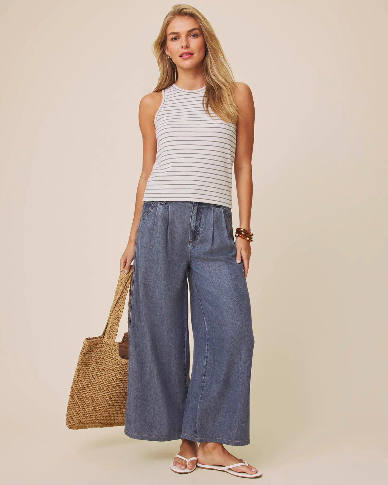 Kennedy Stripe Tank by Splendid | Pale Oak/Eucalyptus