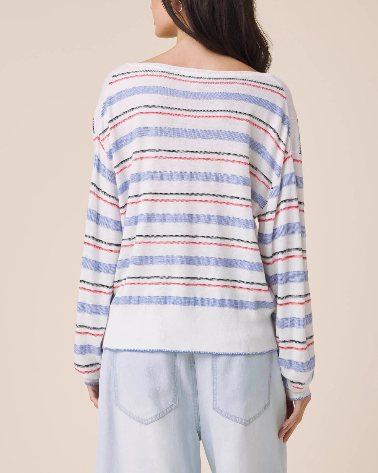 Erica Stripe Sweater by Splendid | White/Azure/Firework