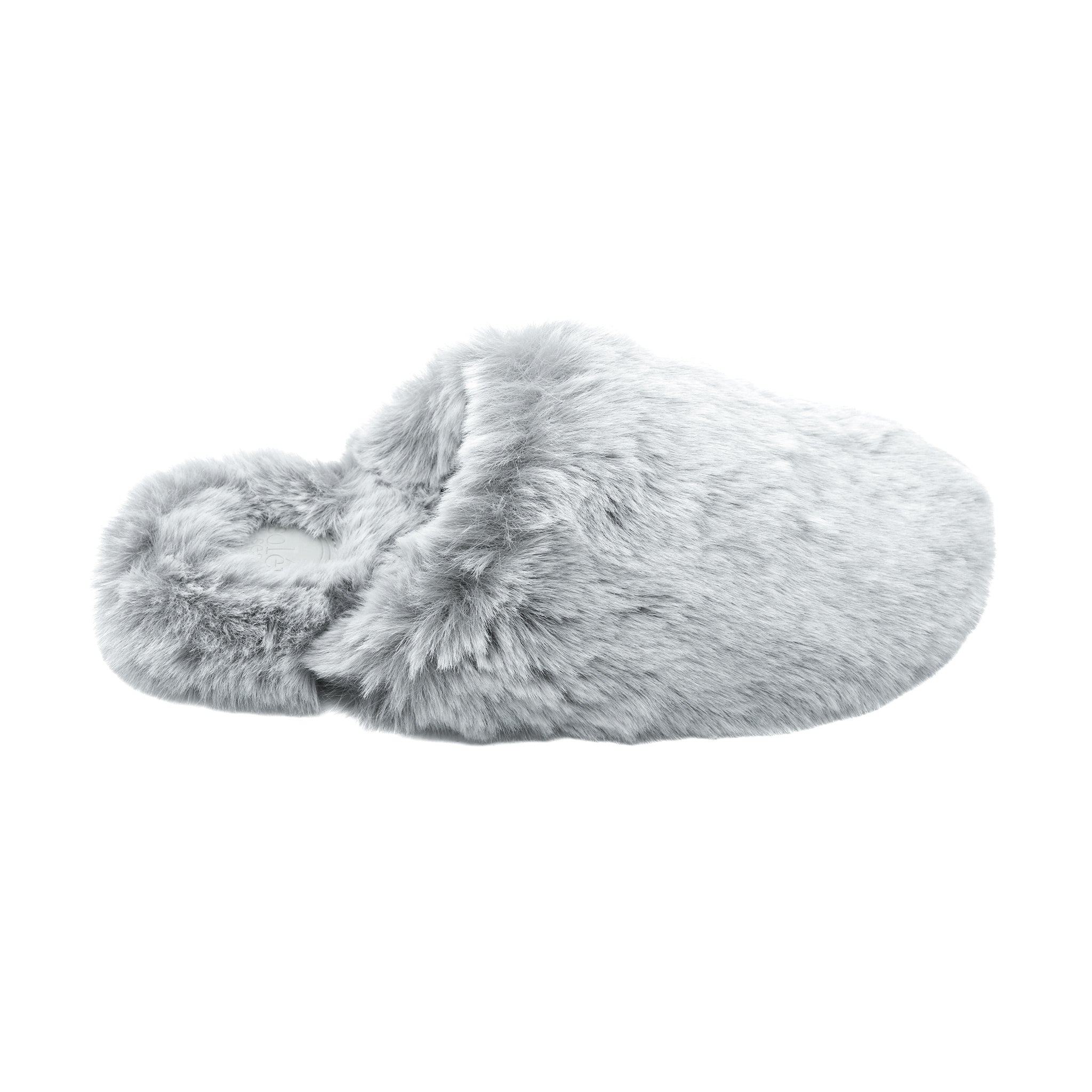 Wrigley Fur Slipper in Dusk, side view
