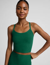 Spacedye Slim Racerback Cropped Tank by Beyond Yoga | Legacy Pine Heather