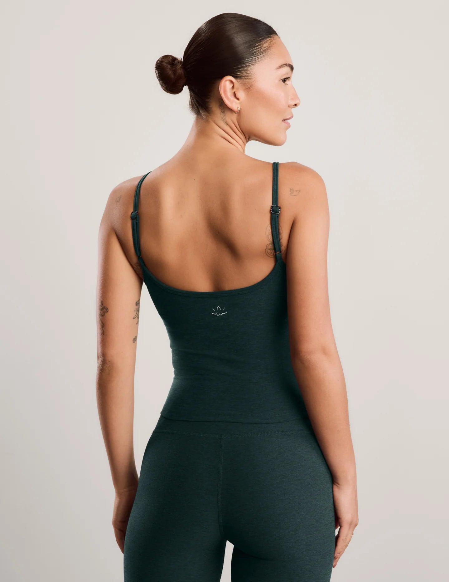 Spacedye Forever Waist Length Tank by Beyond Yoga | Dark Ivy Heather