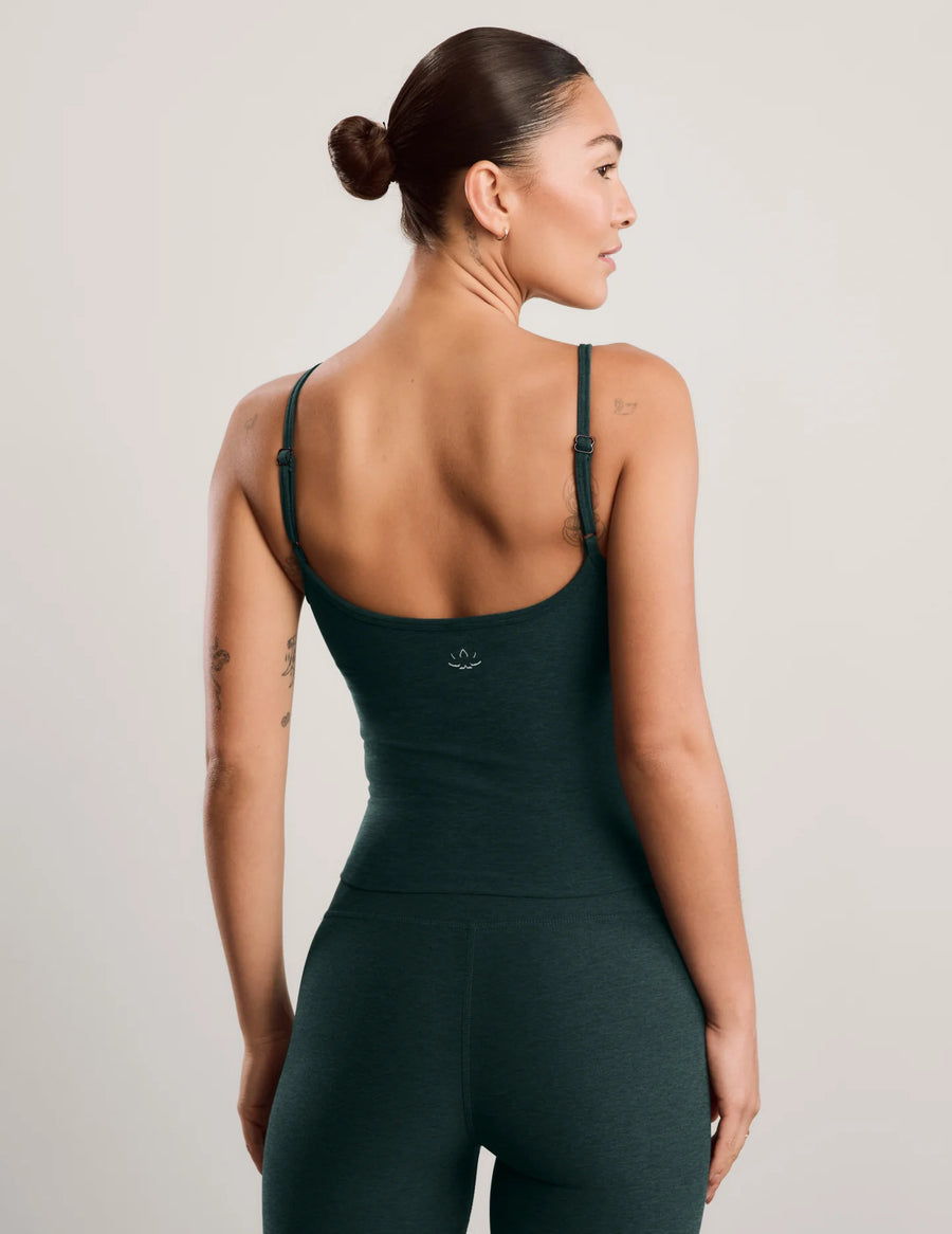 Spacedye Forever Waist Length Tank by Beyond Yoga | Dark Ivy Heather