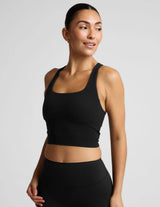 glowzone Racerback Cropped Tank by Beyond Yoga | Pitch Black