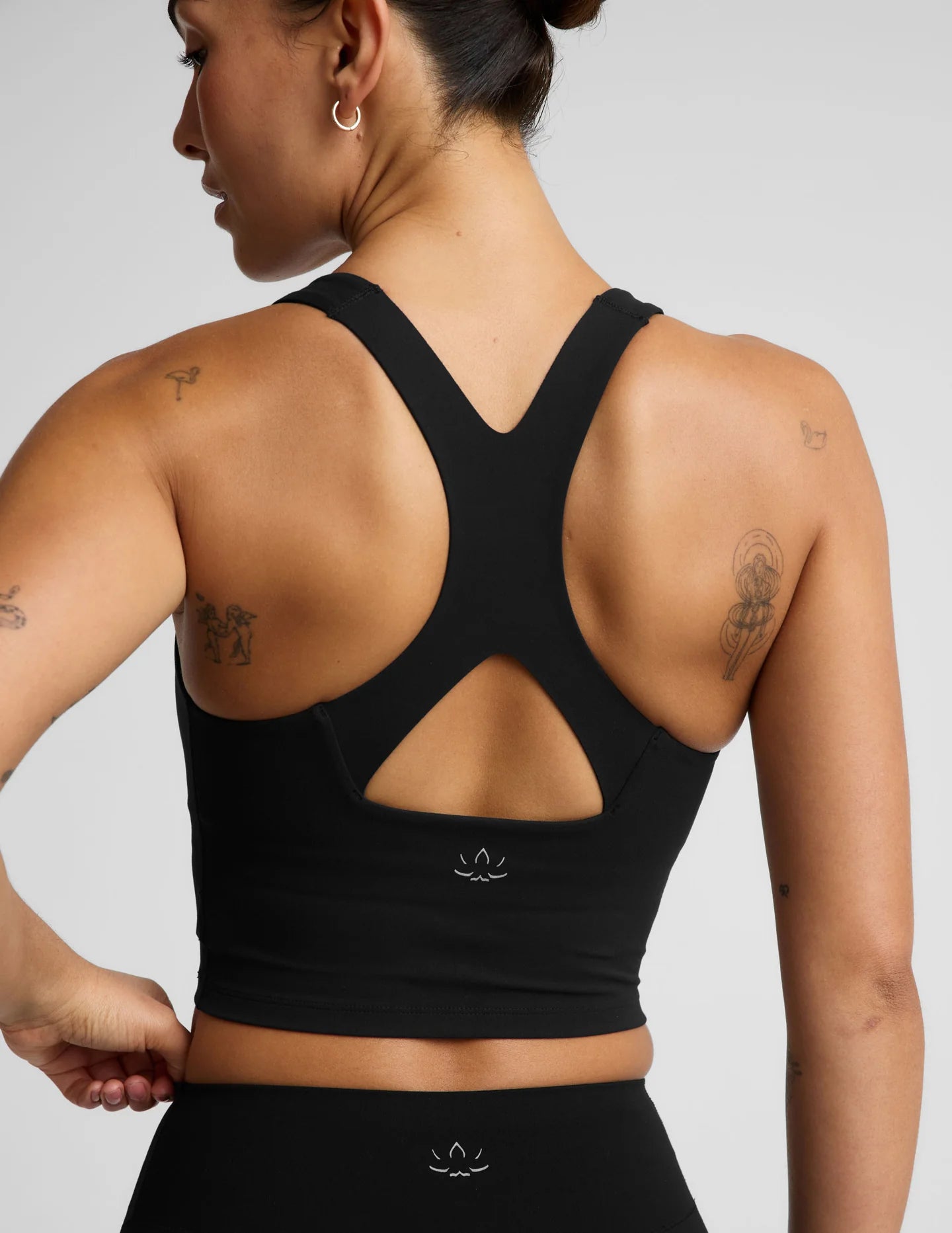 glowzone Racerback Cropped Tank by Beyond Yoga | Pitch Black