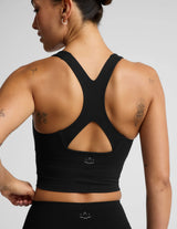 glowzone Racerback Cropped Tank by Beyond Yoga | Pitch Black