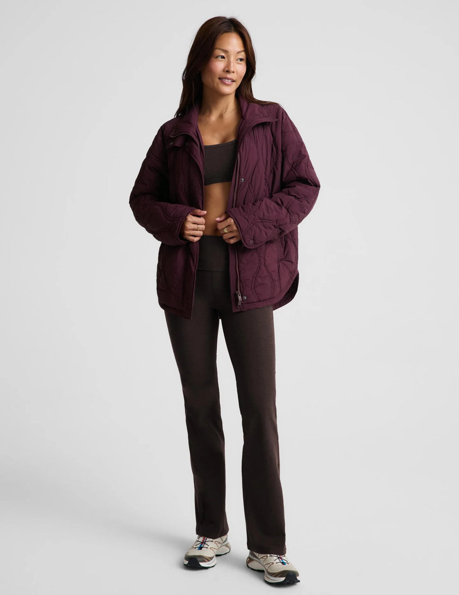 Roam Quilted Jacket by Beyond Yoga | Cabernet