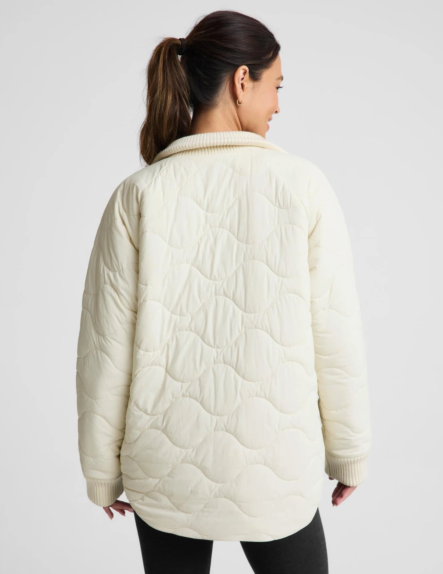 Roam Quilted Reversible Jacket by Beyond Yoga | Bone/Riverbed