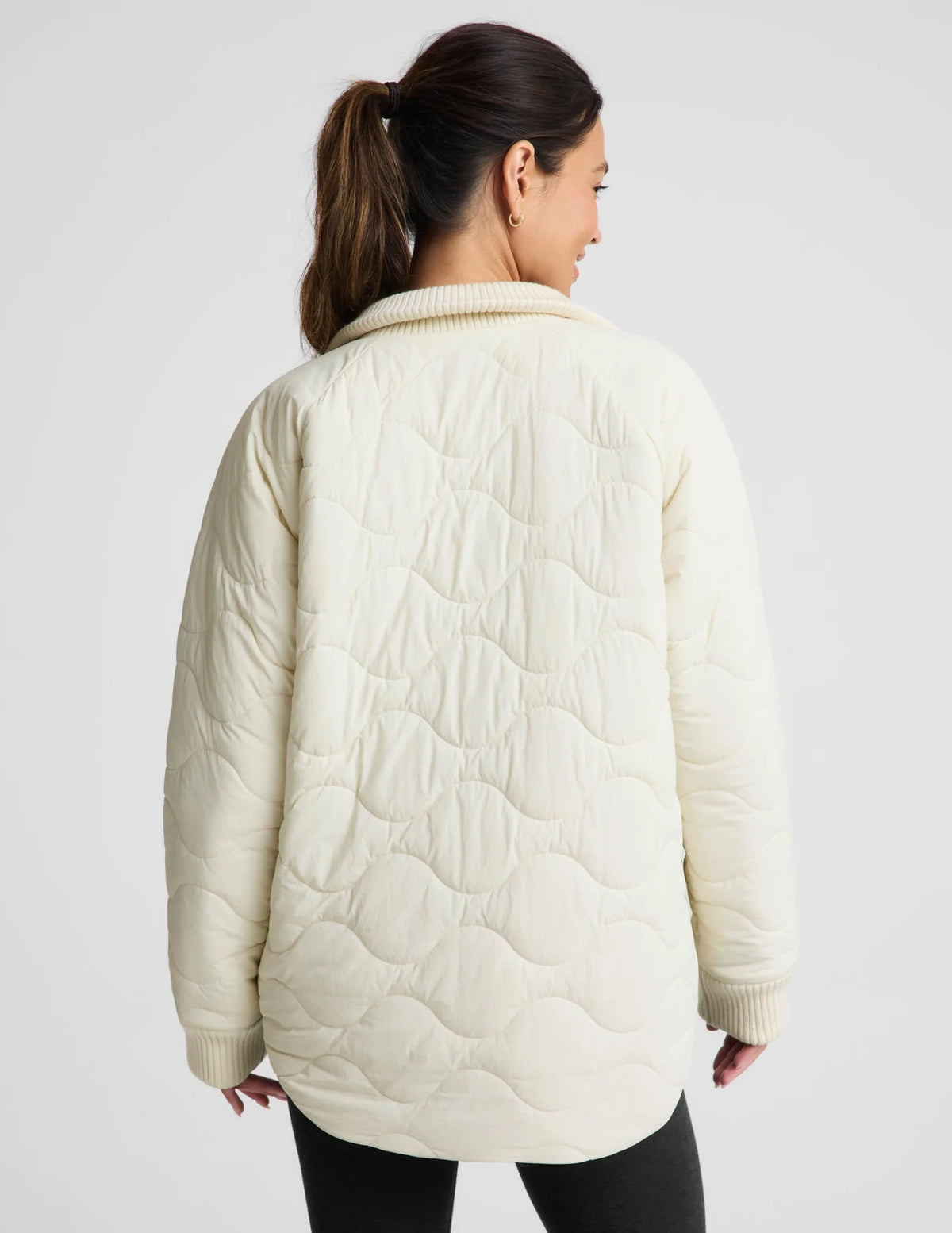 Roam Quilted Reversible Jacket by Beyond Yoga | Bone/Riverbed