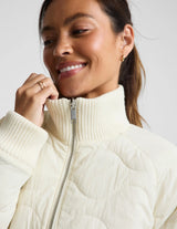 Roam Quilted Reversible Jacket by Beyond Yoga | Bone/Riverbed