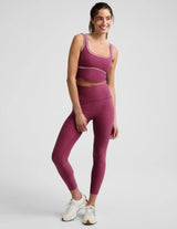 Spacedye Dynamic Crop Tank by Beyond Yoga | Pomegranate Heather