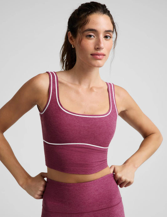 Spacedye Dynamic Crop Tank by Beyond Yoga | Pomegranate Heather