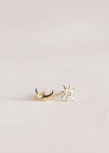 Complements Gold Earrings by JaxKelly | Sun & Moon - Zen&Zip