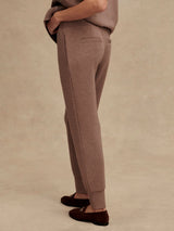 The Slim Cuff Pant 27.5 by Varley | Deep Taupe Marl Fleck