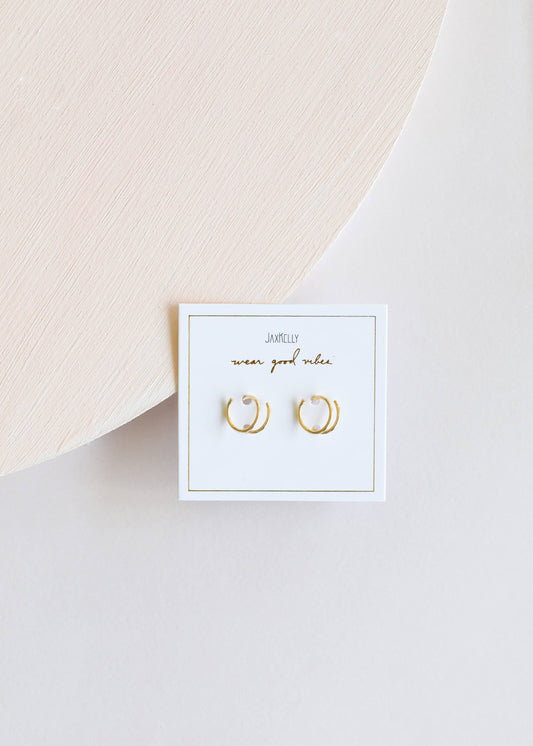 Minimalist - Spiral - Gold Earrings - Zen&Zip