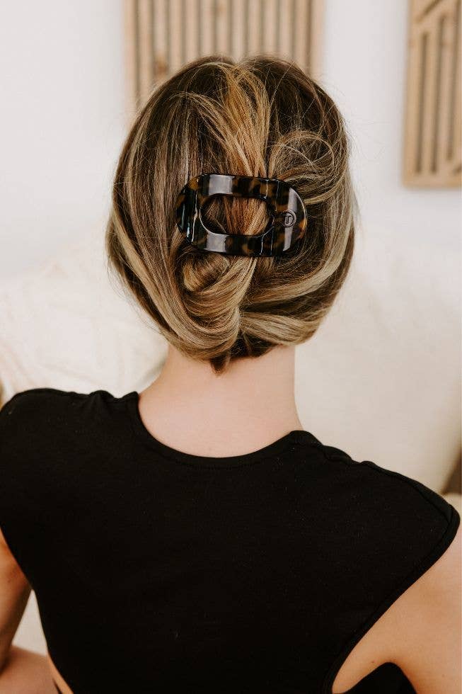 Tortoise Small Flat Round Clip - Zen&Zip