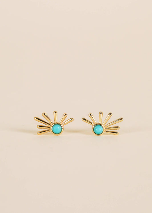 Sun Ray Earring by JaxKelly | Turquoise - Zen&Zip