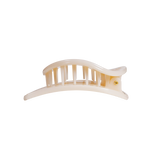 Almond Beige Medium Flat Circle Hair Clip
