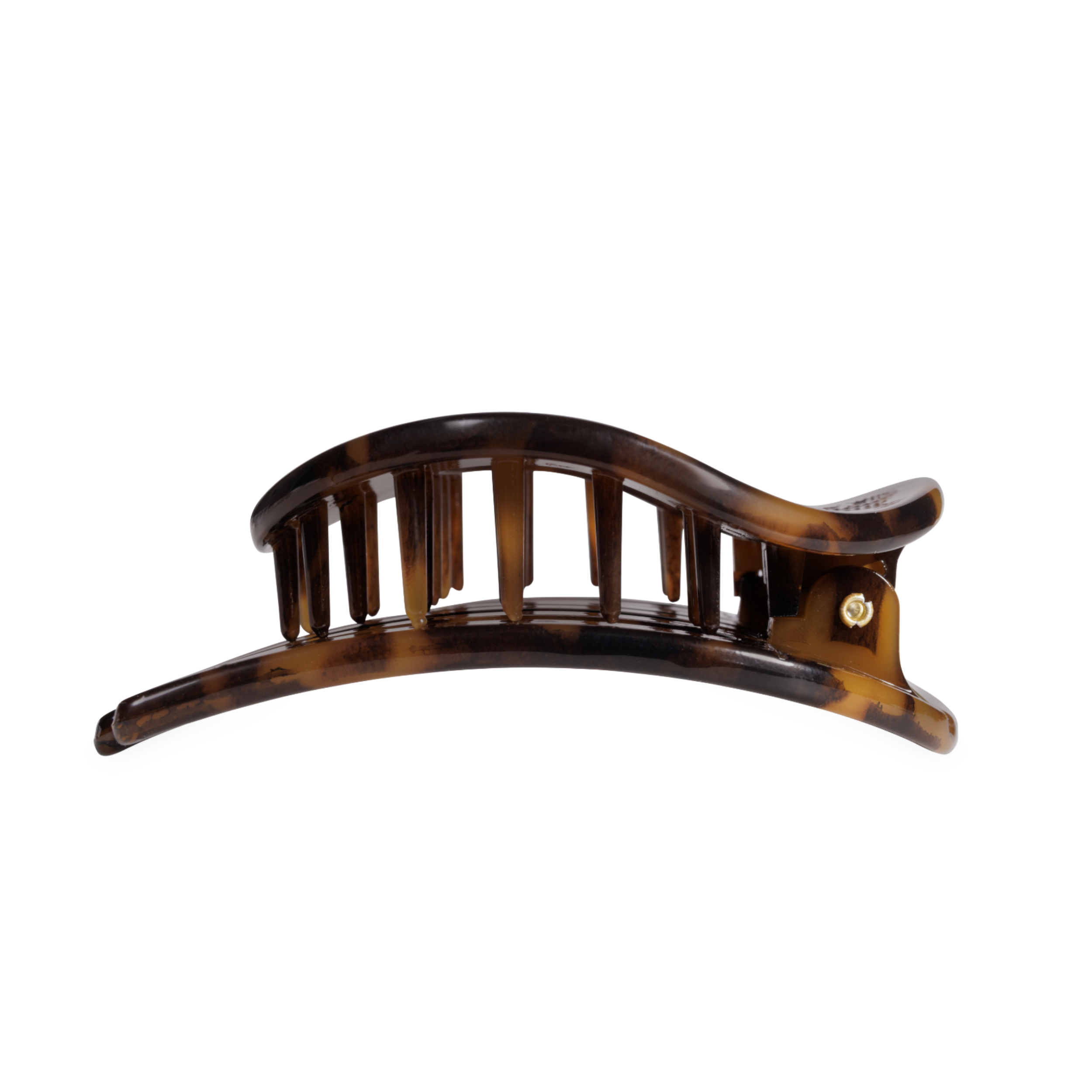 Tortoise Large Flat Circle Hair Clip