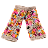 Flower Crochet Fingerless Gloves by Nirvanna Designs