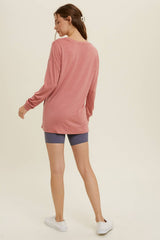 Hi-Low Melange Knit Top by Wishlist Apparel | Ginger