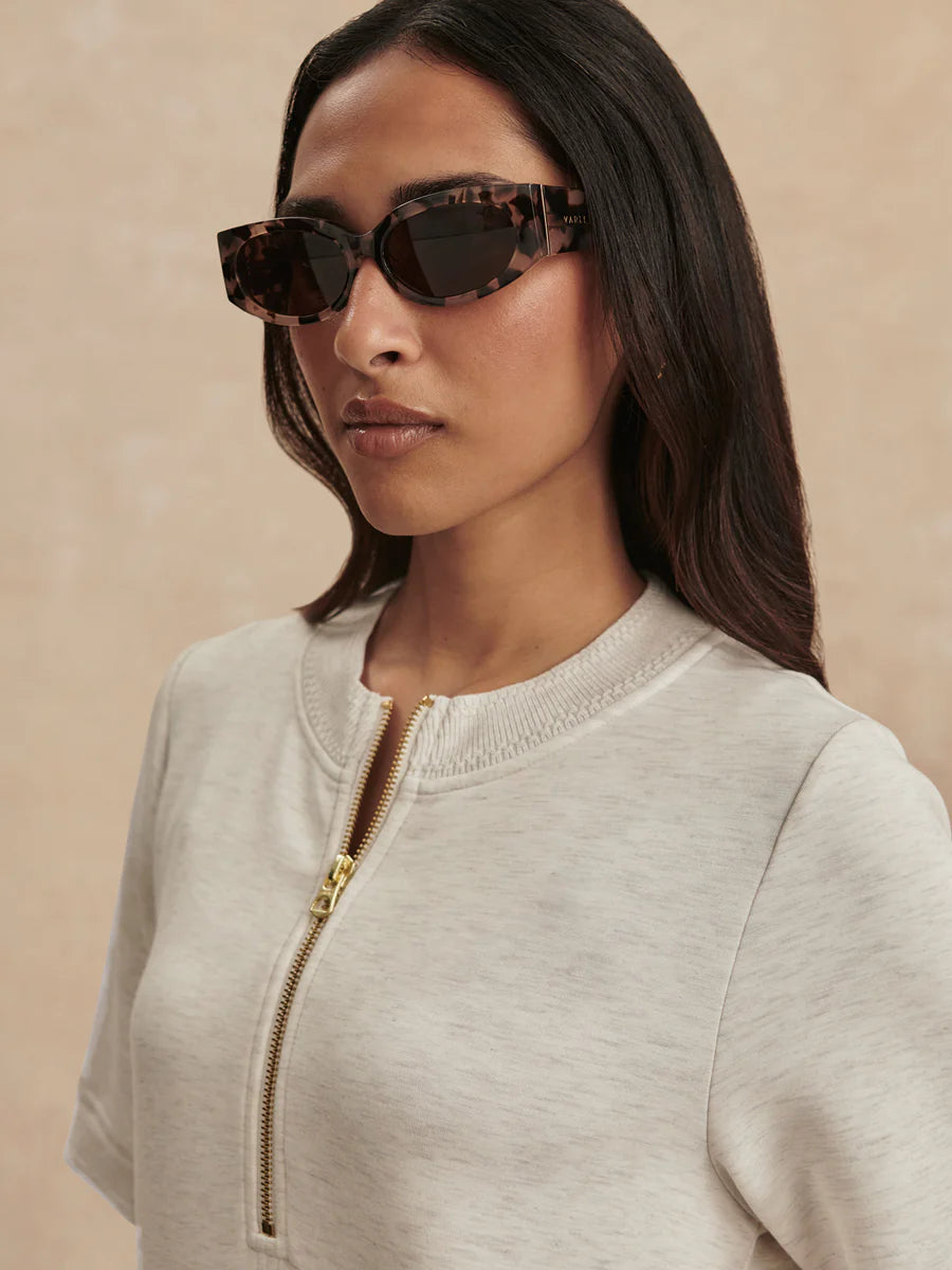 Nori Half Zip Dress by Varley | Ivory Marl