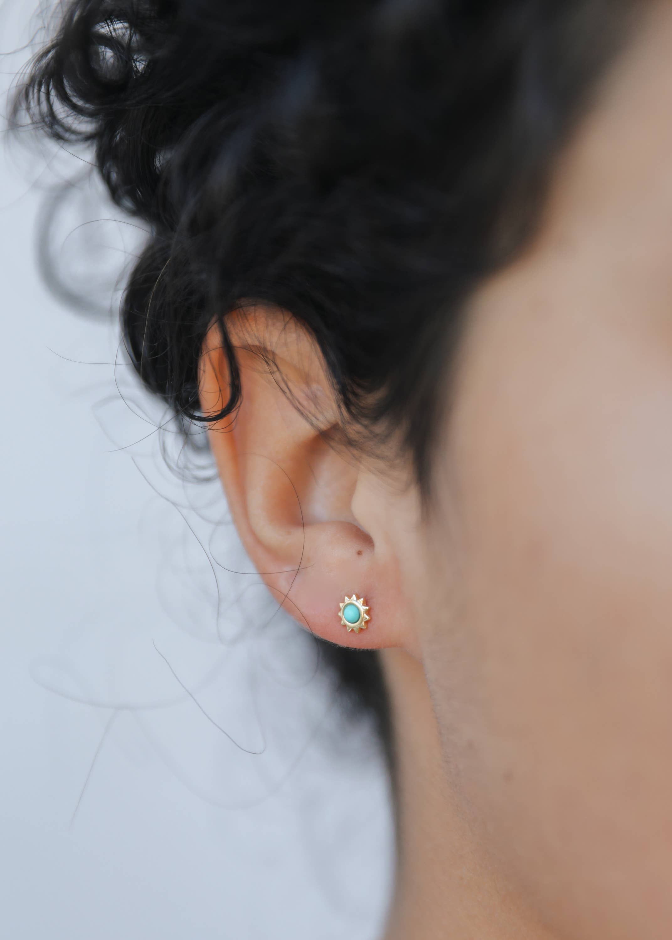 Sun Stud - Turquoise - Earring - Zen&Zip