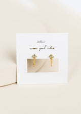 Chain Huggie - Stud - Gold Earrings - Zen&Zip