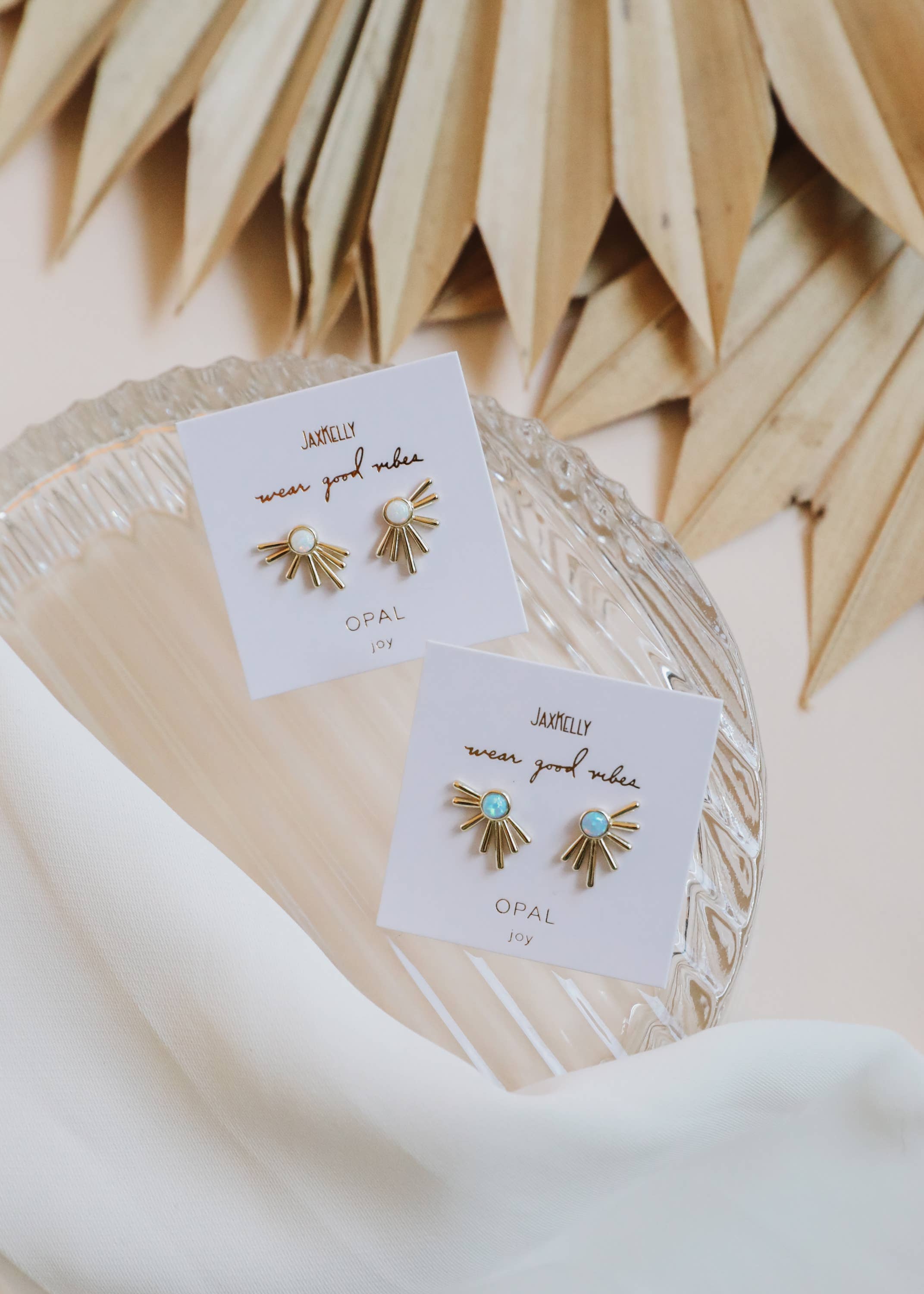 Sun Ray - Fire Opal - Gold Earrings - Zen&Zip