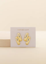 Gold Double Bold Bar Earring - Zen&Zip
