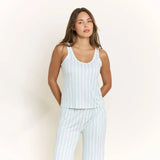 All American Tank Pant Set by Honeydew | Sage Stitched Stripe