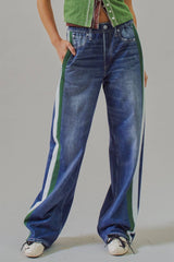 Faux Denim Side Stripe Track Pant by Fashion Week | Denim
